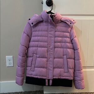 DKNY Purple Puffer Jacket